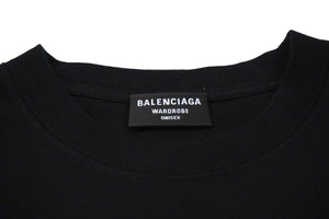 BALENCIAGA バレンシアガ ピクセルロゴ オーバーサイズ Tシャツ 21AW ブラック コットン M 612966 TKV17 美品 中古 57255