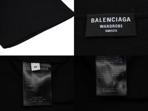 BALENCIAGA バレンシアガ ピクセルロゴ オーバーサイズ Tシャツ 21AW ブラック コットン M 612966 TKV17 美品 中古 57255
