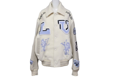極美品 LOUIS VUITTON ルイヴィトン バーシティ マルチパッチミックスドレザーバーシティ ブルゾン 50 RM222MJYHNL91E 中古 57257