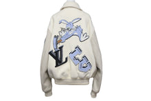 Load image into Gallery viewer, 極美品 LOUIS VUITTON ルイヴィトン バーシティ マルチパッチミックスドレザーバーシティ ブルゾン 50 RM222MJYHNL91E 中古 57257