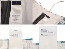 Load image into Gallery viewer, LOUIS VUITTON ルイヴィトン 21AW ダミエ ナイロン ショートパンツ ライトブルー ホワイト RM2129 IM1 HLP31W 46 美品 中古 57258
