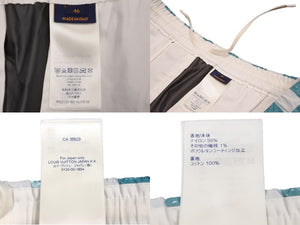 LOUIS VUITTON ルイヴィトン 21AW ダミエ ナイロン ショートパンツ ライトブルー ホワイト RM2129 IM1 HLP31W 46 美品 中古 57258