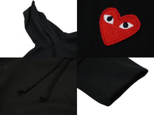 Load image into Gallery viewer, 未使用 プレイコムデギャルソン PLAY COMME des GARCONS パーカー AZT-173 ブラック タグ付き 中古 57267