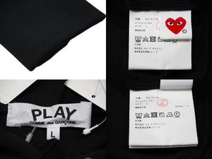 未使用 プレイコムデギャルソン PLAY COMME des GARCONS パーカー L AZT-173 ブラック タグ付き 中古 57269