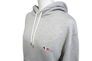 未使用 メゾンキツネ MAISON KITSUNE パ―カー 2023SS グレー トリコロールパッチ タグ付き 中古 57281