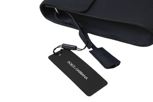 新品未使用品 DOLCE&GABBANA ドルチェアンドガッバーナ クラッチバッグ セカンドバッグ レザー ネイビー シルバー金具 中古 57289