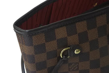Load image into Gallery viewer, 極美品 LOUIS VUITTON ルイヴィトン トートバッグ N41603 ネヴァーフルMM ダミエエベヌ ブラウン ゴールド金具 中古 57290