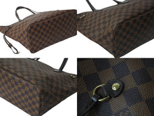 Load image into Gallery viewer, 極美品 LOUIS VUITTON ルイヴィトン トートバッグ N41603 ネヴァーフルMM ダミエエベヌ ブラウン ゴールド金具 中古 57290