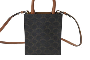 CELINE セリーヌ ハンドバッグ ミニバーティカルカバ プリント入りカーフスキン 194372BZK.04LU ゴールド金具 美品 中古 57292