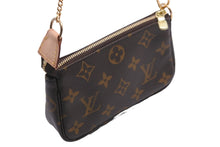 Load image into Gallery viewer, 新品同様 LOUIS VUITTON ルイヴィトン ポーチ M58009 モノグラム ミニポシェット アクセソワール ブラウン ゴールド金具 中古 57293