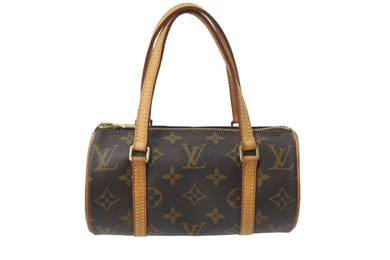 LOUIS VUITTON ルイヴィトン ハンドバッグ ミニパピヨン19 モノグラム ブラウン M51389 ゴールド金具 美品 中古 57297