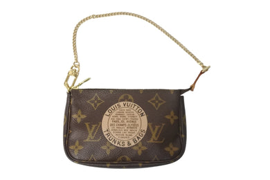LOUIS VUITTON ルイヴィトン ポーチ M60153 ミニ ポシェット アクセソワール T&B ブラウン ゴールド金具 美品 中古 57299