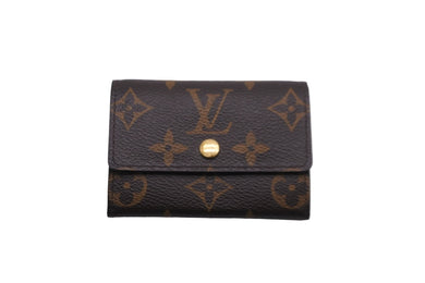 LOUIS VUITTON ルイヴィトン コインケース 小銭入れ ポルト モネ プラ M61930 モノグラム ブラウン ゴールド金具 美品 中古 57306