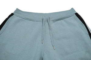 HERMES エルメス スウェット ライン パンツ ブルー系 コットン ナイロン 切り替えし ボトムス サイズL 中古 57312