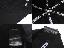 画像をギャラリービューアに読み込む, VETEMENTS ヴェトモン ベースボールキャップ 帽子 UE51CA700B 2021年春夏 コットン ブラック ホワイト ロゴ 美品 中古 57330 
