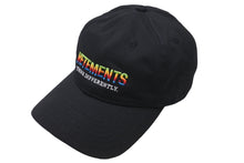 画像をギャラリービューアに読み込む, 極美品 VETEMENTS ヴェトモン キャップ Think Differently ブラック マルチカラー コットン UE51CA400B 中古 57331 