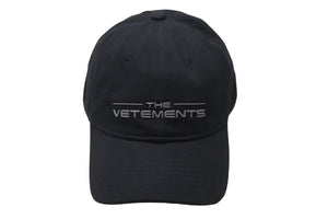 極美品 VETEMENTS ヴェトモン ベースボールキャップ 帽子 ロゴ UE51CA200B 2021SS ブラック コットン 中古 57332 
