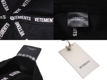 画像をギャラリービューアに読み込む, 極美品 VETEMENTS ヴェトモン ベースボールキャップ 帽子 ロゴ UE51CA200B 2021SS ブラック コットン 中古 57332 