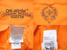 Load image into Gallery viewer, CHROME HEARTS クロムハーツ OFF WHITE オフホワイト パーカー 2018SS コットン メンズ 蛍光系オレンジ 57333
