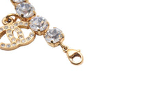 Load image into Gallery viewer, CHANEL シャネル ブレスレット ヴィンテージ 96P ココマーク ラインストーン ゴールド GP 美品 中古 57341