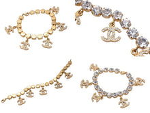 Load image into Gallery viewer, CHANEL シャネル ブレスレット ヴィンテージ 96P ココマーク ラインストーン ゴールド GP 美品 中古 57341