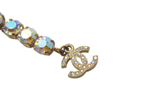Load image into Gallery viewer, CHANEL シャネル ブレスレット ヴィンテージ ココマーク 95p ゴールド 虹色 GP ラインストーン 美品 中古 57342