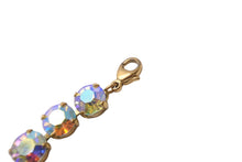 Load image into Gallery viewer, CHANEL シャネル ブレスレット ヴィンテージ ココマーク 95p ゴールド 虹色 GP ラインストーン 美品 中古 57342