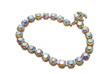 Load image into Gallery viewer, CHANEL シャネル ブレスレット ヴィンテージ ココマーク 95p ゴールド 虹色 GP ラインストーン 美品 中古 57342