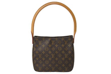 Load image into Gallery viewer, LOUIS VUITTON ルイヴィトン ハンドバッグ ルーピングMM モノグラム M51146 ブラウン ゴールド金具 美品 中古 57366