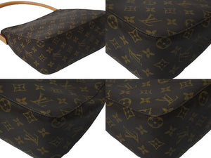 LOUIS VUITTON ルイヴィトン ハンドバッグ ルーピングMM モノグラム M51146 ブラウン ゴールド金具 美品 中古 57366