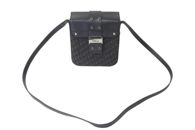 Christian Dior クリスチャンディオール ショルダーバッグ トロッター ストリートシック ブラック シルバー金具 美品 中古 57384
