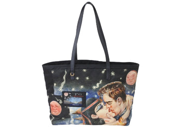PRADA プラダ トートバッグ impossible true love クリストファー シュマン 1BG070 ブラック マルチ ゴールド金具 美品 中古 57389