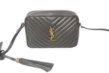 画像をギャラリービューアに読み込む, SAINT LAURENT サンローラン ショルダーバッグ Vステッチ モノグラム カーキ 612544 レディース 美品 中古 57390 