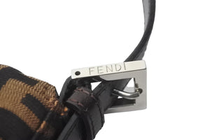 FENDI フェンディ ハンドバッグ アクセサリー ポーチ ズ柄ッカ マンマバケット ブラウン シルバー 美品 中古 57394 