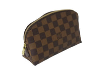 Load image into Gallery viewer, 極美品 LOUIS VUITTON ルイヴィトン ポーチ N47516 ダミエ ポシェット コスメティック ブラウン ゴールド金具 中古 57400