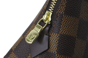 極美品 LOUIS VUITTON ルイヴィトン ポーチ N47516 ダミエ ポシェット コスメティック ブラウン ゴールド金具 中古 57400