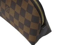 Load image into Gallery viewer, 極美品 LOUIS VUITTON ルイヴィトン ポーチ N47516 ダミエ ポシェット コスメティック ブラウン ゴールド金具 中古 57400