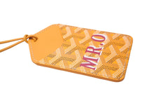 Load image into Gallery viewer, 極美品 GOYARD ゴヤール カードケース ストラップ イエロー ヘリンボーン マーカージュ 中古 57403