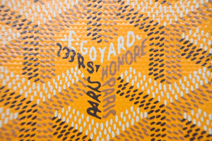極美品 GOYARD ゴヤール カードケース ストラップ イエロー ヘリンボーン マーカージュ 中古 57403