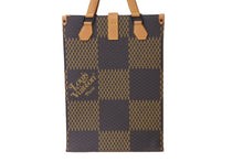 Load image into Gallery viewer, 新品同様 LOUIS VUITTON ルイヴィトン NIGO ダミエ ジャイアント LVスクエアード N40355 ミニトート 2020AW ブラウン 中古 57409