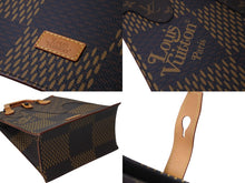 Load image into Gallery viewer, 新品同様 LOUIS VUITTON ルイヴィトン NIGO ダミエ ジャイアント LVスクエアード N40355 ミニトート 2020AW ブラウン 中古 57409