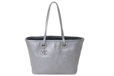 CHANEL シャネル トートバッグ シルバー ココマーク 20番台 キャビアスキン シルバー金具 美品 中古 57415