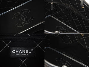 CHANEL シャネル トートバッグ シルバー ココマーク 20番台 キャビアスキン シルバー金具 美品 中古 57415