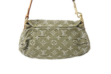 Load image into Gallery viewer, LOUIS VUITTON ルイヴィトン ハンドバッグ ミニプリーティ モノグラムデニム カーキ M95217 ゴールド金具 美品 中古 57417