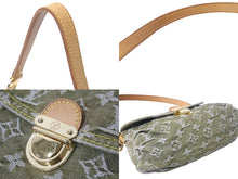 Load image into Gallery viewer, LOUIS VUITTON ルイヴィトン ハンドバッグ ミニプリーティ モノグラムデニム カーキ M95217 ゴールド金具 美品 中古 57417