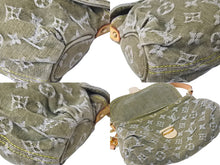 Load image into Gallery viewer, LOUIS VUITTON ルイヴィトン ハンドバッグ ミニプリーティ モノグラムデニム カーキ M95217 ゴールド金具 美品 中古 57417