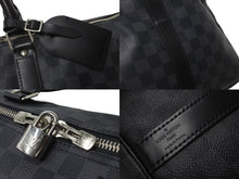 Load image into Gallery viewer, 極美品 LOUIS VUITTON ルイヴィトン ボストンバッグ キーポル55 ダミエ グラフィット N41413 ブラック シルバー金具 中古 57419