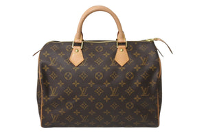 LOUIS VUITTON ルイヴィトン ボストンバッグ M41526 スピーディ30 モノグラム ブラウン ゴールド金具 美品 中古 57426