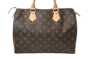 LOUIS VUITTON ルイヴィトン ボストンバッグ M41526 スピーディ30 モノグラム ブラウン ゴールド金具 美品 中古 57426
