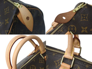 LOUIS VUITTON ルイヴィトン ボストンバッグ M41526 スピーディ30 モノグラム ブラウン ゴールド金具 美品 中古 57426